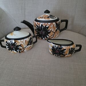 Schramberg IRMA 1920 Vintage Tea Pot With Sugar And Creamer Made In Germany